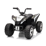 Garvee Quad Electrico Infantil Todo Terreno ATV con Doble Motor Ruedas Resistentes y Asiento de PP, 12V Blanco