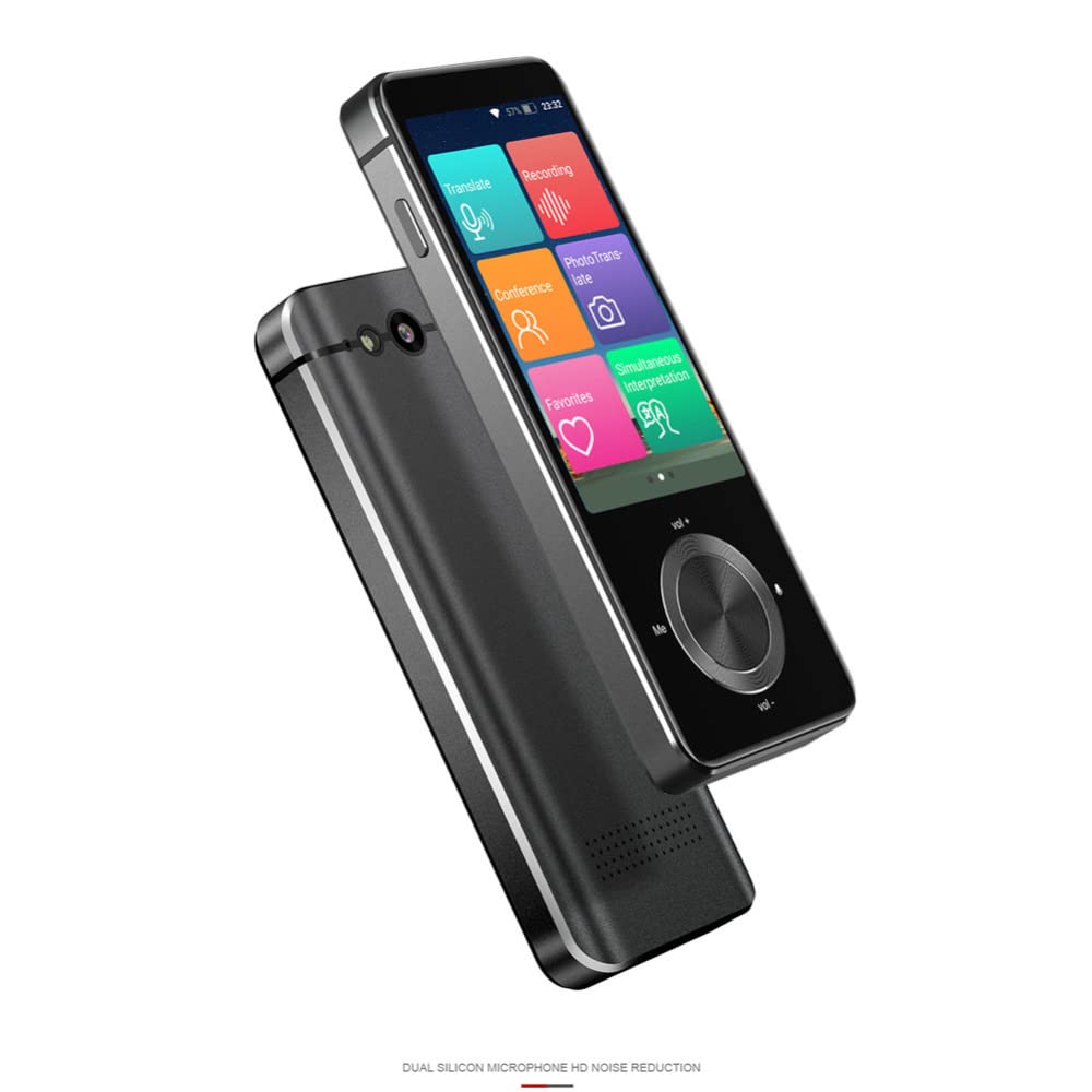 Garvee Traductor Instantáneo M9 - 12 Idiomas Offline - Compacto y Portátil - Negro - Ideal para Viajes y Negocios