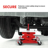 Garvee Herramienta de Elevación para Autos 204 kg Acero Resistente Ajustable Estable y Seguro Uso Profesional en Talleres Mecánicos Color Rojo