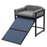 Garvee Escalera y Rampa Plegable para Perros con Almacenamiento Oculto Estructura Estable y Antideslizante, Gris
