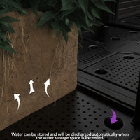 Garvee Jardineras Elevadas Con Enrejado Para Plantas Trepadoras, Plástico Y Metal, Pantalla De Privacidad, Para Patio Y Balcón, Negro, Versátil Y Duradero