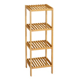 Garvee Estanteria Vertical de Bambu Independiente con Cuatro Niveles Ahorra Espacio Resistente al Agua, Color Madera Natural