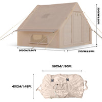 Garvee Tienda Inflable para 2-4 Personas, Montaje Rápido, Tela Oxford Impermeable, Camping Familiar, 3x2.1x2m, Azul