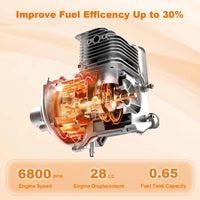 Garvee Soplador de Hojas Portátil 28CC 1.1HP 490 CFM 280 MPH Motor Potente Plástico Duradero Jardineros, Hogares Jardines, Patios, Limpieza de Nieve Rojo