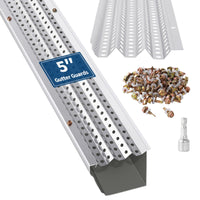 Garvee Protector de Canales 12,7 cm Malla Metálica Triangular Antiobstrucción para Techos Residenciales, Aluminio Duradero, 30,48 m