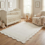 Garvee Alfombra Elegante de Poliester Suave Lavable a Maquina Plegable Antideslizante y Resistente, 120x170 cm Beige