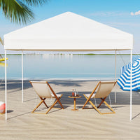 Garvee Carpa Plegable 300x300 cm Toldo Exterior Impermeable con Altura Ajustable y Estructura Metálica Blanco