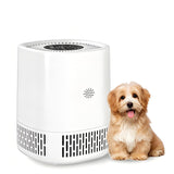 Garvee Purificador de Aire Inteligente con Filtro HEPA H13 Silencioso y Eficiente Especial para Mascotas y Alergias, Blanco