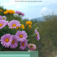 Garvee Cama Elevada de Jardín Cuadrada Acero Galvanizado 0.5mm Resistente 240x120x60 cm Cultivos Exteriores Verde