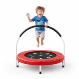 Garvee Mini Trampolin Plegable para Ninos Seguro con Asa de Sujecion para Interior y Exterior, 90 cm Negro y Rojo