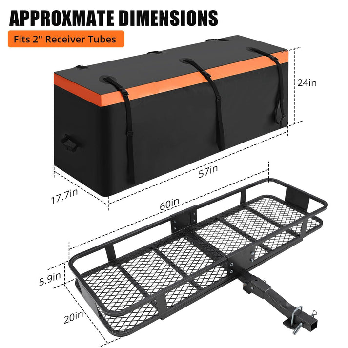 Portaequipajes plegable dimensiones 59x20x5.9