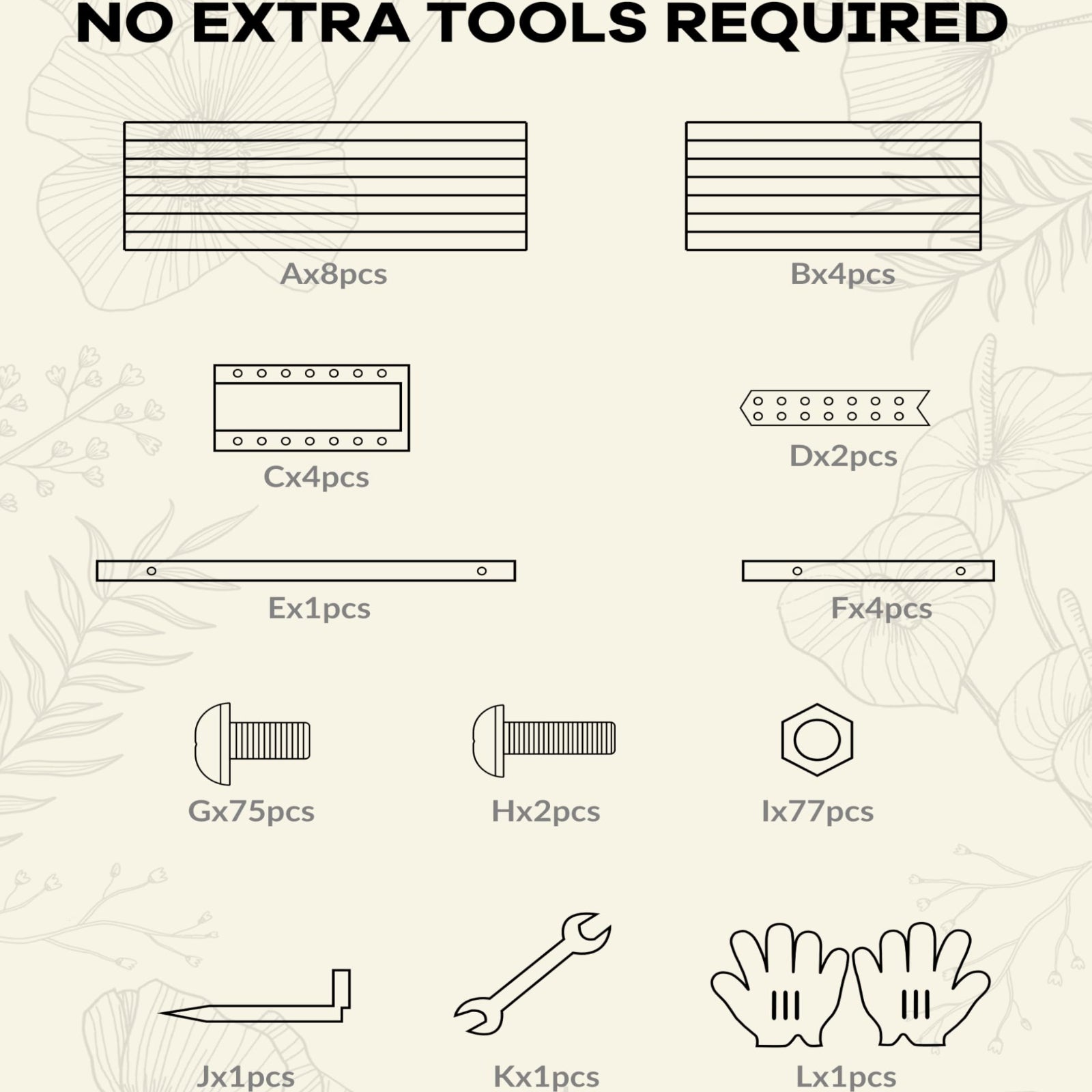 Garvee Cama Elevada de Jardín Cuadrada Acero Galvanizado 0.5mm Resistente 240x120x60 cm Cultivos Exteriores Verde