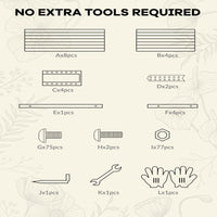 Garvee Cama de Jardín Elevada Cuadrada 180x90x60cm Acero Galvanizado 0.5mm Resistente al Óxido Fácil Montaje para Flores y Verduras Al Aire Libre  Beige