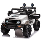 Garvee Coche Eléctrico 12V 4.5Ah, Control Remoto, Música y Luces LED, Plástico y Metal Resistente, Control Parental, Amortiguadores, 3-6 años, Aire Libre, Blanco - Blanco