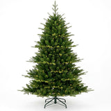 Garvee Arbol de Navidad Artificial con Luces LED Calidas Ramas Realistas y Estructura Metalica, 183 cm Verde