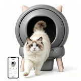 Garvee Arenero Autolimpiante Automatico para Gatos en Plastico ABS Seguro con Control por Aplicacion y Eliminacion de Olores, Gris y Marron