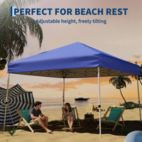 Garvee Carpa Plegable 3x3m Pop-Up, Estructura Acero Resistente, Protección UV, Impermeable, Altura Ajustable, Bolsa Transporte, Jardín y Playa