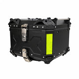 Garvee Baul Trasero para Moto en Aleacion de Aluminio Impermeable con Respaldo y Base de Acero, 45 Litros Negro