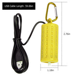 Garvee Mini Bomba de Aire USB para Acuarios, Silenciosa, Ahorro de Energía, Portátil, Amarillo, Ideal para Peceras - Amarillo