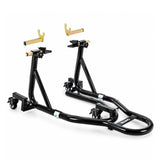 Garvee Soporte Universal para Motocicleta en Acero Resistente Ideal para Mantenimiento y Limpieza Soporta 550 kg, Negro