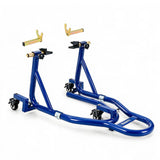 Garvee Soporte Universal para Motocicleta en Acero Resistente Ideal para Mantenimiento y Limpieza Soporta 550 kg, Azul