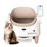 Garvee Arenero Inteligente para Gatos en Plastico Seguro con Control Facil Limpieza y Diseno Antiolores, Marron - Marrón