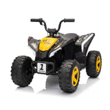 Garvee Quad Electrico Infantil Todo Terreno ATV con Doble Motor Ruedas Resistentes y Asiento de PP, 12V Amarillo