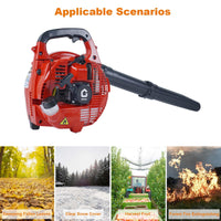 Garvee Soplador de Hojas Portátil 28CC 1.1HP 490 CFM 280 MPH Motor Potente Plástico Duradero Jardineros, Hogares Jardines, Patios, Limpieza de Nieve Rojo