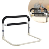 Garvee Ayuda para Levantarse de la Cama para Personas Mayores Altura Ajustable 36.5-43.5 Cm Acero Inoxidable Agarre Antideslizante Plegable Base Segura en Forma de U para Hogar y Viaje - Negro