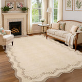 Garvee Alfombra Elegante de Poliester Suave Lavable a Maquina Plegable Antideslizante y Resistente, 160x230 cm Cafe