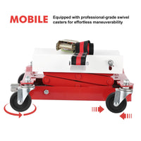 Garvee Herramienta de Elevación para Autos 204 kg Acero Resistente Ajustable Estable y Seguro Uso Profesional en Talleres Mecánicos Color Rojo