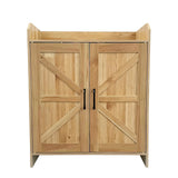 Garvee Zapatero Armario de Madera Moderno con Cinco Niveles Ajustables Puertas Magneticas y Diseno Antivuelco, Color Madera Natural