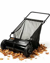 Garvee Barredora Manual de Cesped con Estructura de Acero y Bolsa de Recoleccion Gran Capacidad de 170 Litros, 53 cm Negro
