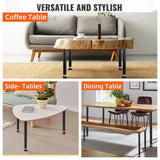 Garvee Patas de Mesa Ajustables 71 cm Metal Negro Juego de 4 para Oficina y Comedor, Resistentes y Estables, Acero, Diseño Ahorra Espacio - Columna A 71.12 cm