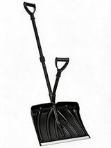 Garvee Pala Quitanieves Resistente en Acero al Carbono con Mango Telescopico Doble Ideal para Jardin, Negro y Plateado