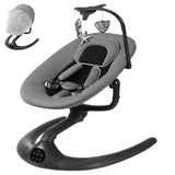 Garvee Hamaca Electrica Inteligente para Bebe Asiento Ajustable Control Remoto Bluetooth y Musica Relajante, Gris Oscuro