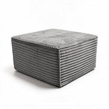 Garvee Puff Modular para Sofa Seccional en Tela de Pana Gruesa con Asiento Profundo Comodo y Suave Caja C, Gris