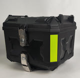 Garvee Baul Trasero para Moto en Plastico Impermeable con Respaldo Base y Forro Interior, 45 Litros Negro
