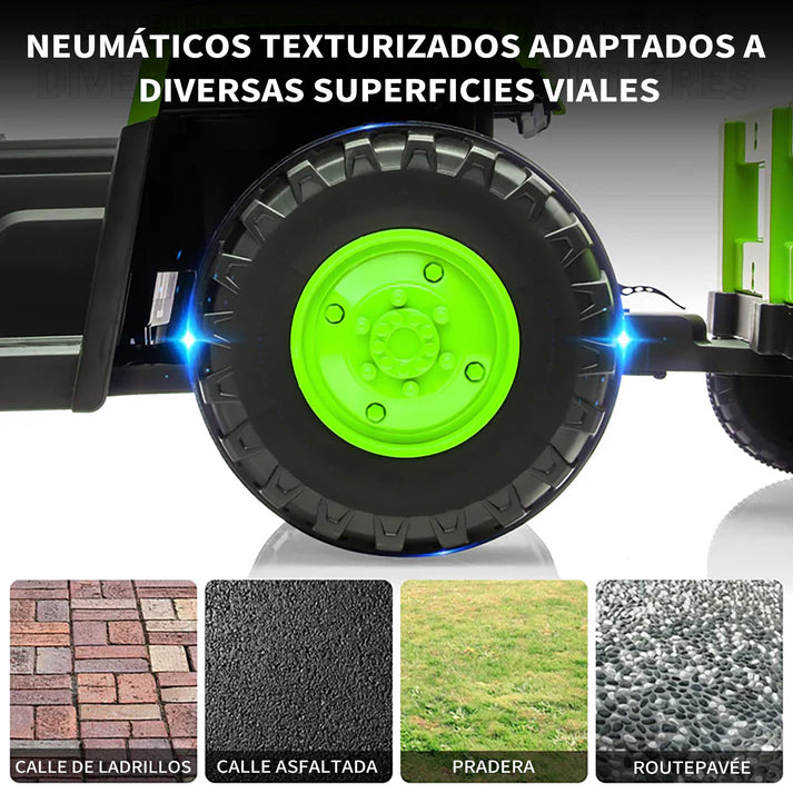 Tractor eléctrico con batería potente