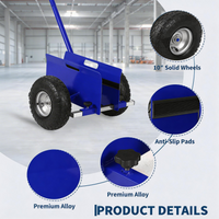 Garvee Carro Panel Dolly Industrial de Acero al Carbono Transportador de Placas y Tableros Capacidad 181 kg Ruedas Macizas Azul