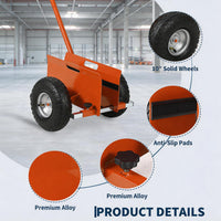 Garvee Carro Panel Dolly Industrial de Acero al Carbono Capacidad 181 kg Ruedas Macizas Centro de Gravedad Bajo Naranja