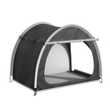 Garvee Toldo para bicicletas para 3-4 bicicletas, Oxford 210D impermeable, resistente a tormentas, armazón de acero, ventilado, portátil para camping y jardín, espacio XXL, plateado
