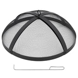 Garvee Pantalla Antichispas Plegable para Fogata en Acero Inoxidable Resistente al Calor, 76 cm Negro