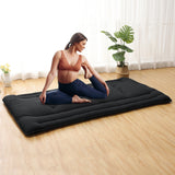 Garvee Colchón Futón Japonés Twin 99x203 cm Plegable de 5 Capas Tatami de Suelo con Espuma de Alta Densidad Negro - Negro