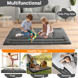 Garvee Colchón Futón Twin Japonés Tatami Plegable Espuma Alta Densidad Algodón Suave Cubierta Poliéster Gris Oscuro Ideal Dormitorios Camping - Gris Oscuro