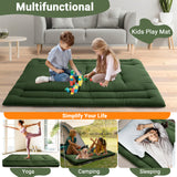 Garvee Colchón Futón Tamaño Completo Tatami Japonés Plegable Enrollable Espuma Alta Densidad Verde Militar Para Camping Y Dormitorios - Verde Militar