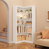 Garvee Estantería Esquinera de 5 Niveles en Forma de L, Mueble Librería de Esquina Moderno para Libros y Decoración en Salón, Oficina y Dormitorio, 182cm - Blanco