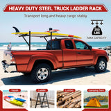 Garvee Rack para Escalera de Camioneta Pickup Ajustable 48-86 cm Ancho, 98-112 cm Alto, Acero Resistente, Capacidad 113 kg, Ideal para Kayak y Madera