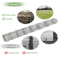Garvee Malla Ganadera 1.2x100m de Alambre Galvanizado Electrosoldado para Fincas