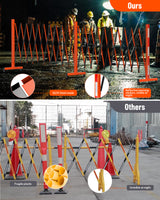 Garvee Valla de jardín expandible 2.75m con 4 Ruedas Retráctiles para Privacidad en Patios y Entradas Naranja y Negro - Naranja & Negro/4